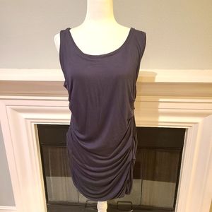 Cabi drapey grey tank dress